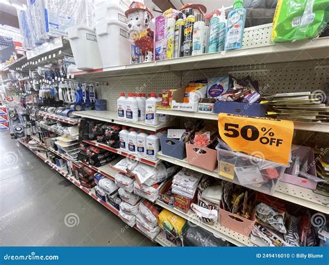Family Dollar Retail Store Interior Clearance Side View Editorial Image