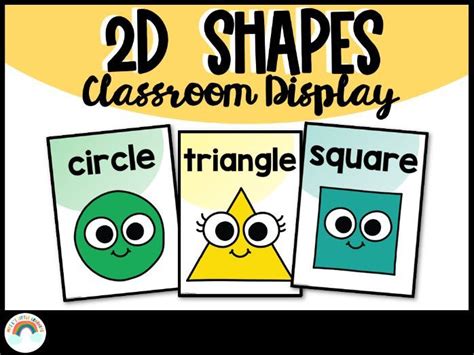 2d Shape Posters Classroom Display 2d Shapes Bulletin Board