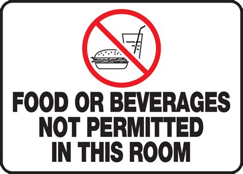 Food Or Beverages Not Permitted In This Room