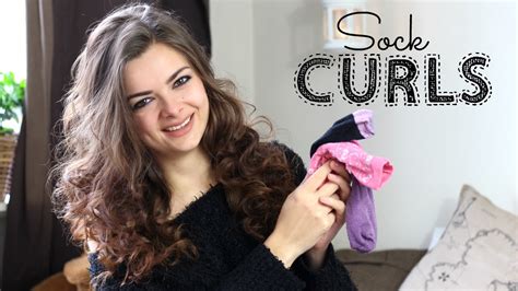 how to curl your hair with socks youtube