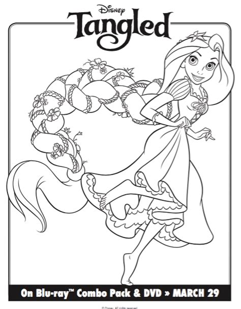 Free Printable Tangled Rapunzel Coloring Pages Activity Sheets