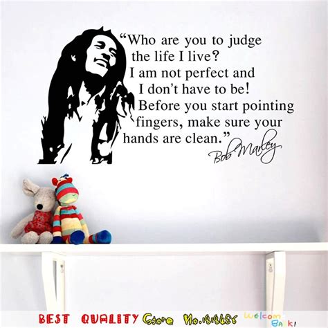 Large Famous Music Star Bob Marley Quote Wall Sticker