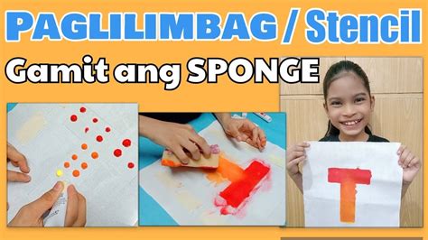Paglilimbag Gamit Ang Sponge Letter Stencil Paglilimbag Sa Tela