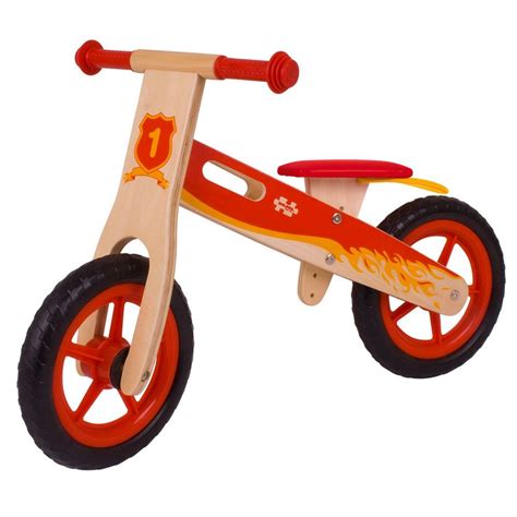 2 houten karretjes , kinderspeelgoed uit de jaren 50 met rubber wielen. Houten Loopfiets rood Deze heldere rode fiets is ideaal ...