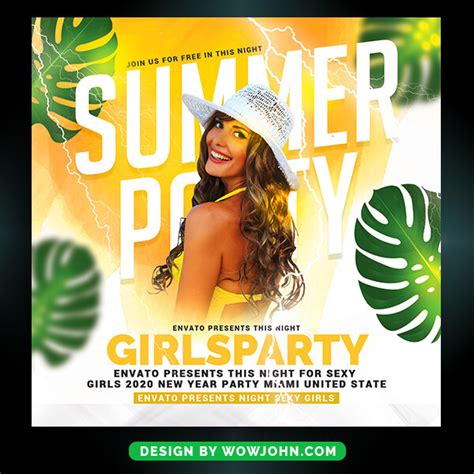 Summer Beach Party Flyer Poster Template Psd Free Psd Templates PNG
