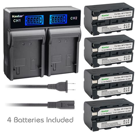 kastar lcd rapid charger battery for sony np f750 np f770 np f960 npf970 np f980 ebay