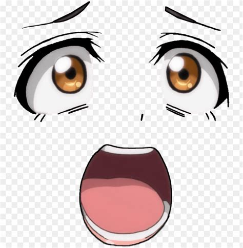 Ahegao Face Png Anime Eyes And Mouth Png Image With Transparent