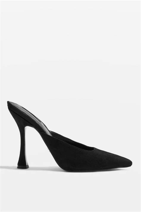 Gloss Pointed Mules Topshop Usa Black Pointed Toe Heels Pointed