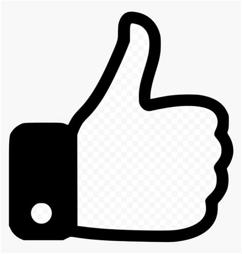 White Thumbs Up Png Transparent Png Kindpng