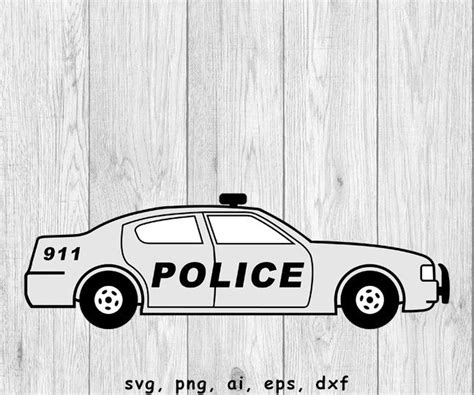 Police Car Patrol Car Cop Car Svg Png Ai Eps Dxf Files