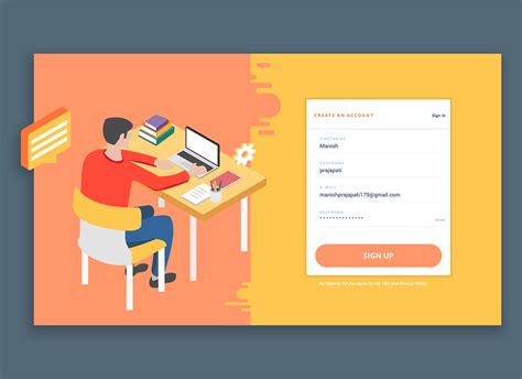 Login And Register Screen On Behance