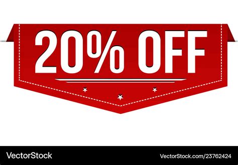 20 Off Banner Design Royalty Free Vector Image
