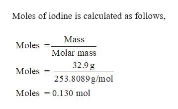 To calculate the percentage composition of a substance in a solution, we use the equation: Answered: A sample of iodine solid has a mass of… | bartleby