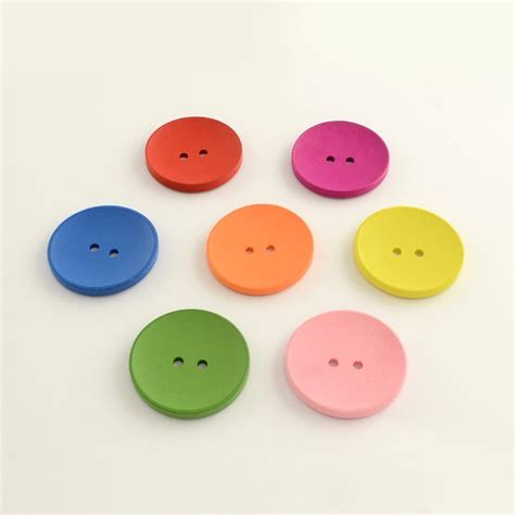 Extra Large Mixed Color Wooden Buttons 40mm 1 12 Inch Etsy