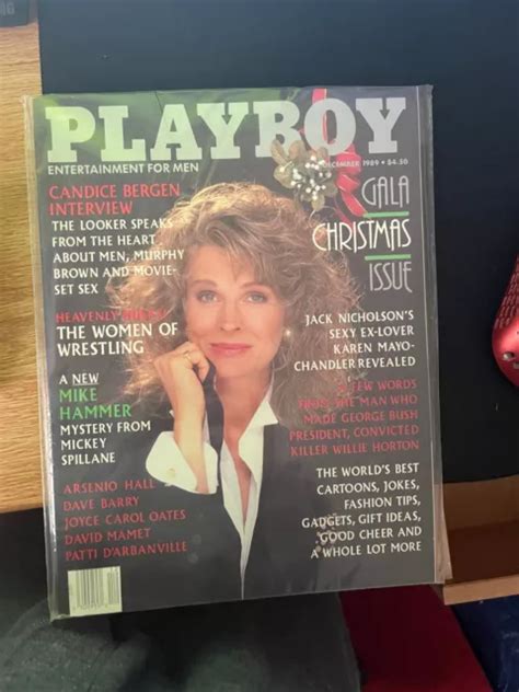 PLAYBOY MAGAZINE DECEMBER 1989 Cover Candice Bergen Playmate Petra