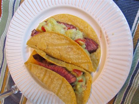 Grilled Skirt Steak Tacos With Spicy Guacamole Recipe