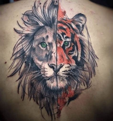 10 Best Half Lion Half Tiger Tattoo Designs PetPress Tiger Tattoo