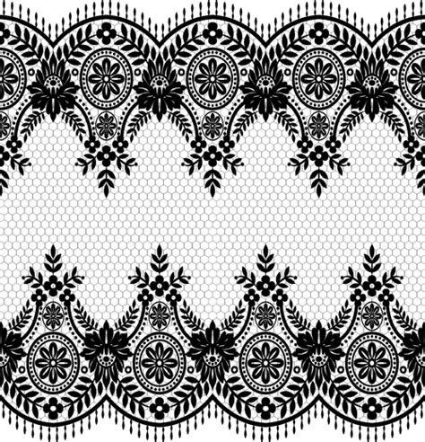 Seamless Black Lace Borders Vectors Free Vector In Encapsulated