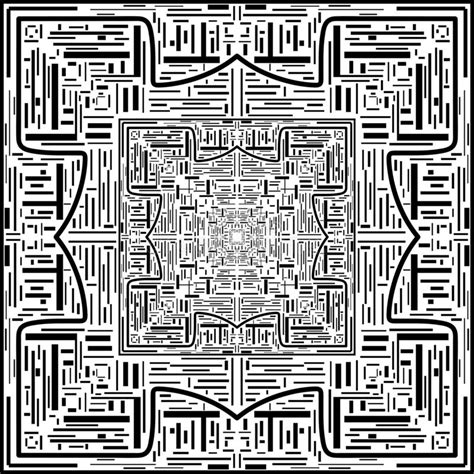 Mandala Zentangle Inspired Vector Illustration Black And White