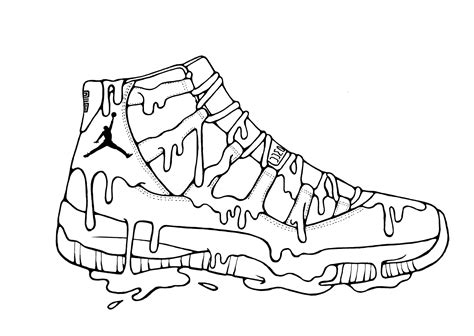 Cartoon Of Air Jordans Coloring Pages