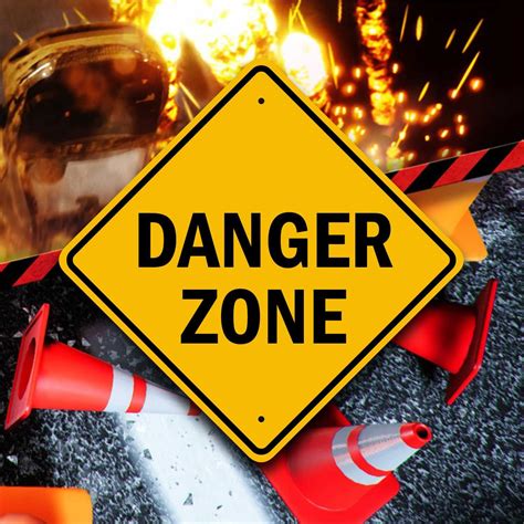 Danger Zone Highway Sign Aluminum Roadway Safety Placard Etsy