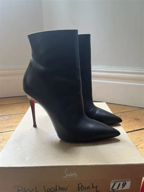 CHRISTIAN LOUBOUTIN BLACK So Kate Booty 100 Calf Leather Ankle Boots