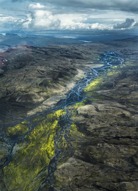 Iceland From The Air Aerial View Landscape Scenery
