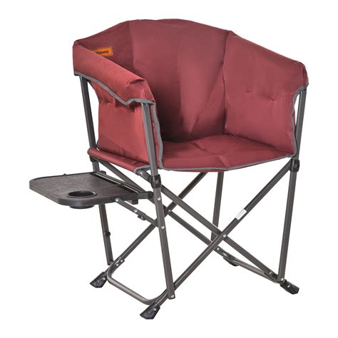Outsunny Heavy Duty Camping Folding Director Chair Oversize Padded Seat