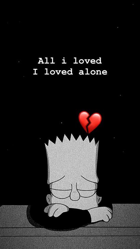 Aesthetic Heartbroken Bart Simpson Traurig Traurige Heartbroken Depri Fondos Depressing