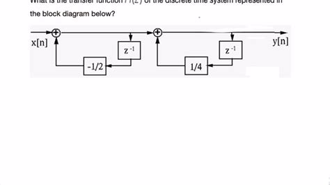 Example Transfer Function From Block Diagram Youtube