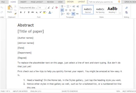 Group Thesis Word Template