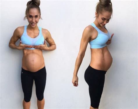 Pregnant Fitness Model Chontel Duncan Shows Off Abs Weeks From Giving