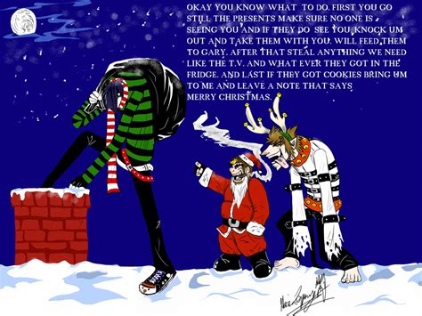 Bad Santa Freaks Christmas By Thewolfmaria On Deviantart