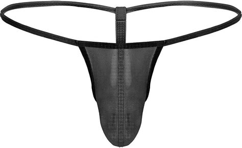 Men Mens Mesh See Through Bulge Pouch G String Micro Bikini Thong