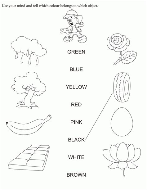 English Colouring Worksheet For Lkg Read Draw And Color Worksheet