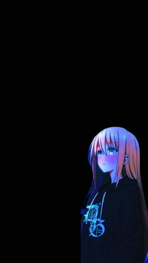 Download Neon Girl Dark Aesthetic Anime Pfp Wallpaper