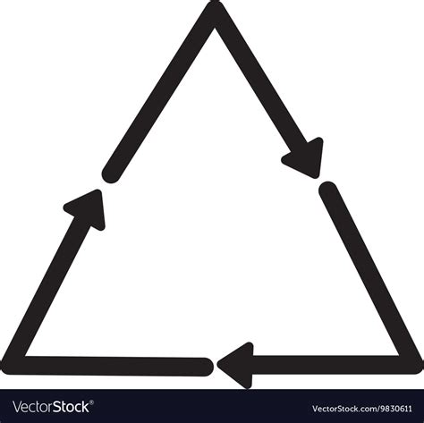 Triangle Arrows Pointing Icon Royalty Free Vector Image