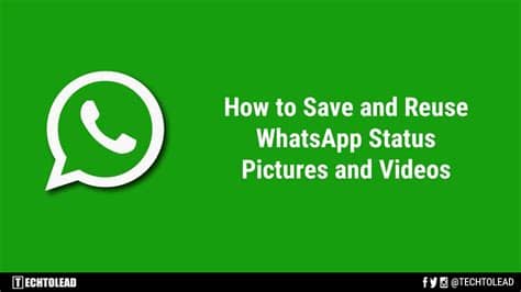Cara jadikan video youtube status whatsapp. How to Save and Reuse WhatsApp Status Pictures and Videos ...