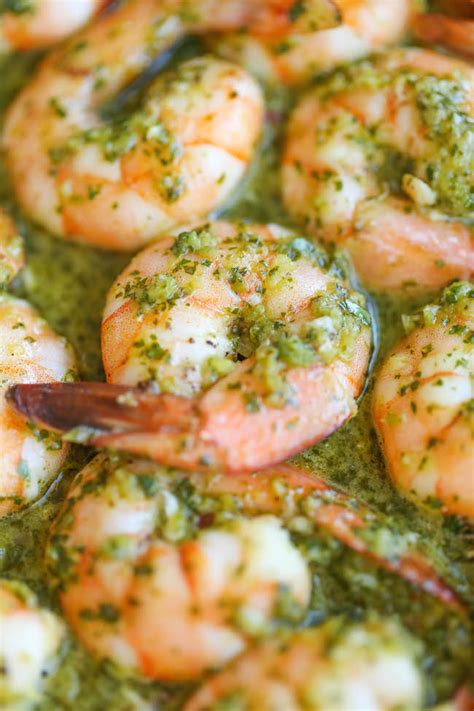 What to serve with poached shrimp for dinner? Easy Chimichurri Shrimp - Damn Delicious