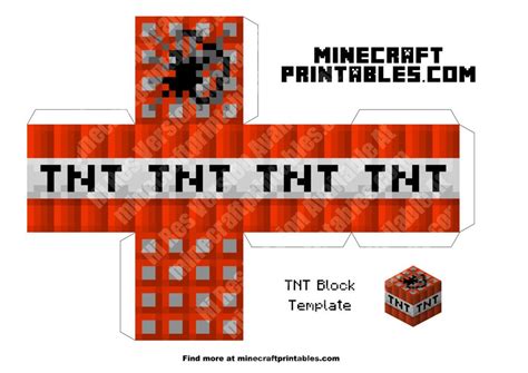 Minecraft Blocks Papercraft Bed