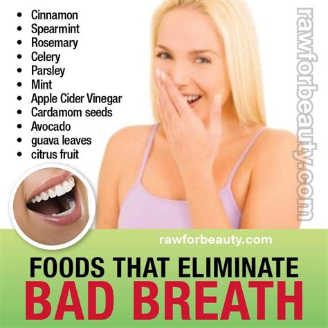 tackle the problem of bad breath with these natural foods like and