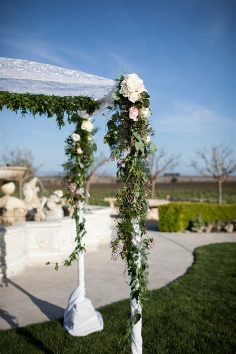 Ceremony Arch With Cascading Floral Garland