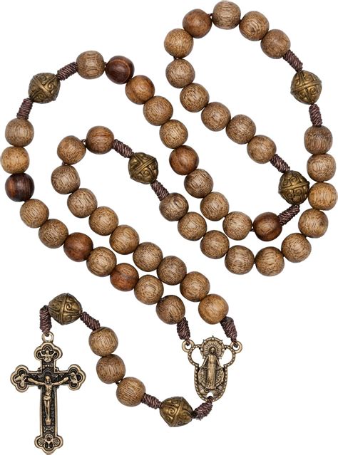 Nazareth Store Deep Blue Crystal Beads Rosary Catholic