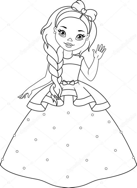 Disney prinsessen kleurplaat afbeelding disney princess coloring. Kleine prinses kleurplaat — Stockvector © Malyaka #146457539