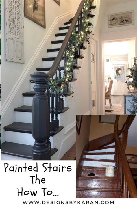 Painted Stairs Before And After Designs By Karan