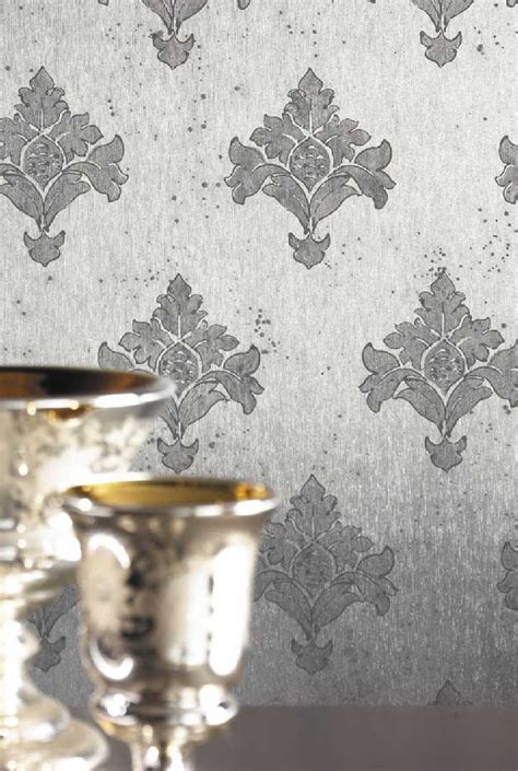 47 Metallic Silver Leaf Wallpaper Wallpapersafari