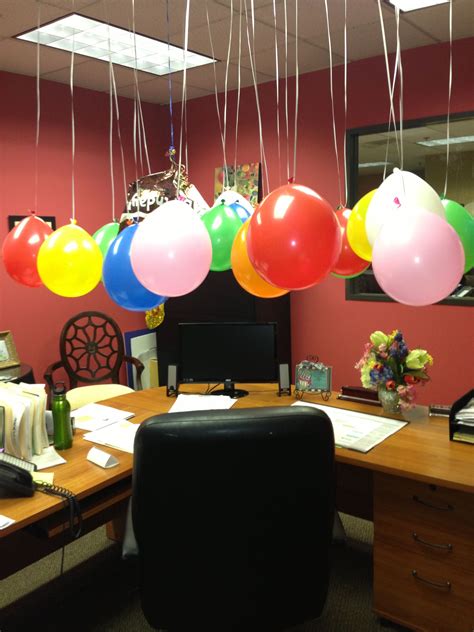 Ideas To Decorate Office Desk For Birthday Office Party Decorations Office Birthday