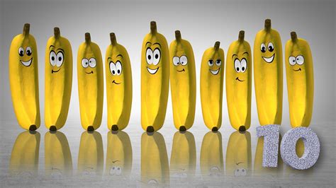 The Ten Bananas Song Funky Fruity Counting From 1 To 10 Banana