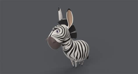 3d Cartoon Zebra Turbosquid 1385300
