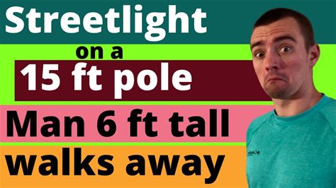 A Street Light Is Mounted At The Top Of A 15 Ft Tall Pole A Man 6 Ft